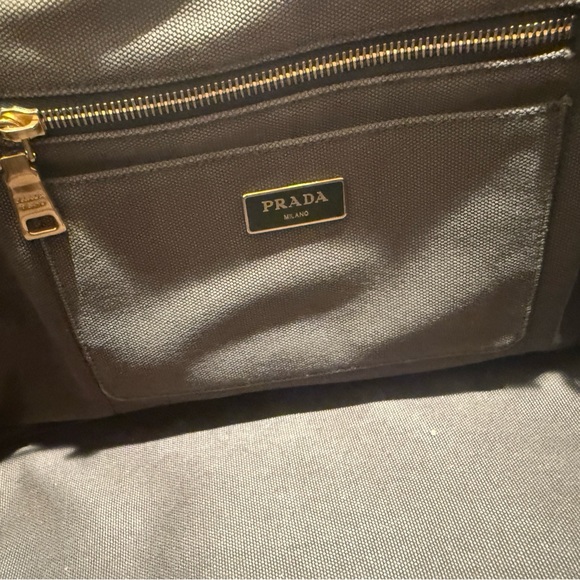 Prada Canapa canvas tote bag Olive Green Crossbody Strap - Picture 10 of 12